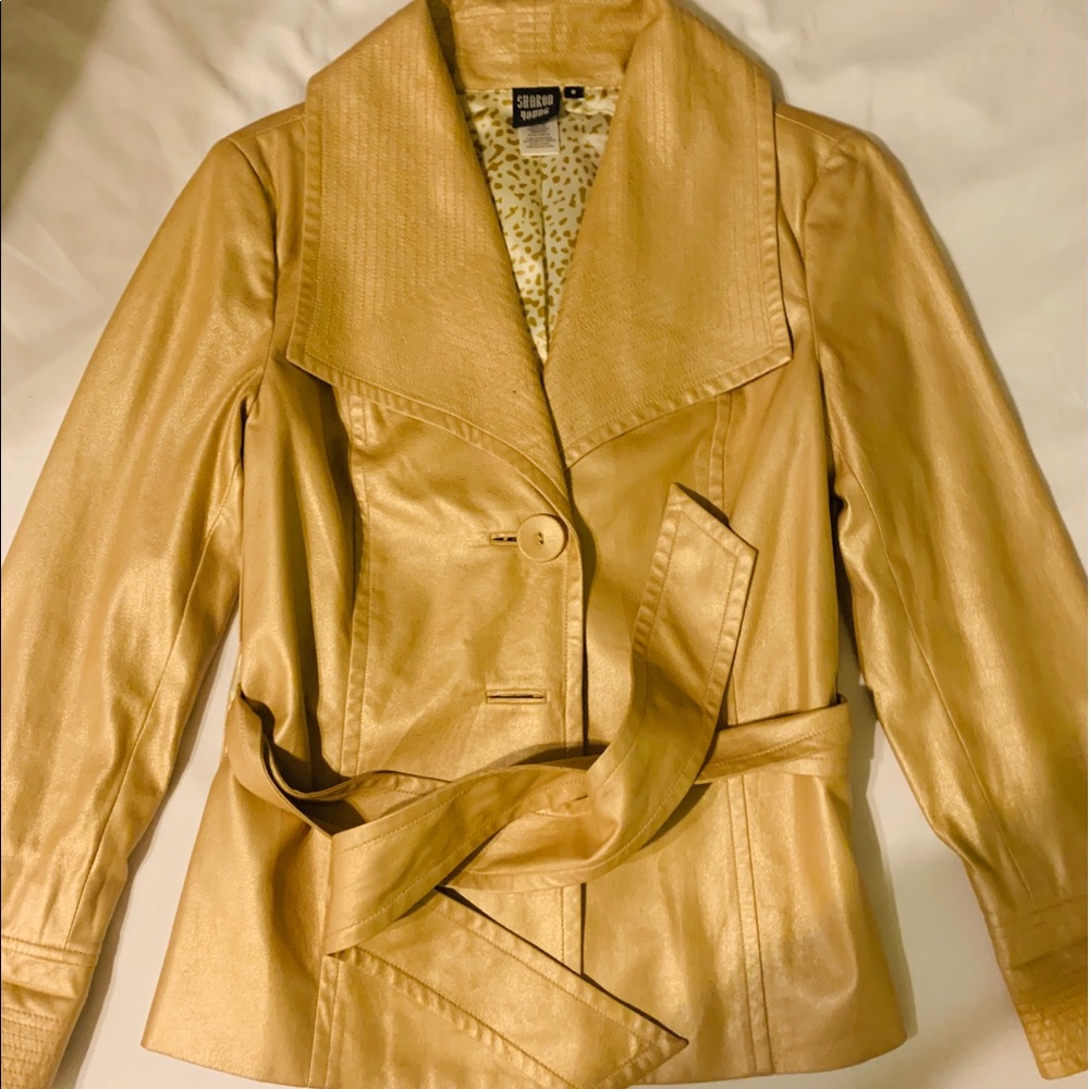 SHARON YOUNG FAUX LEATHER JACKET WOMENS